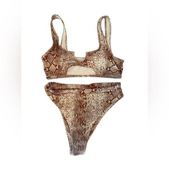 Other - Chic Snake Print Bikini Set
